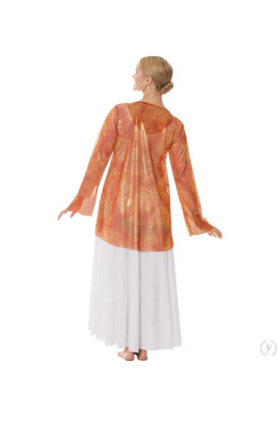 Eurotard 80830C Girls Flame of Fire Split Layer Loose Fit Praise Tunic Back